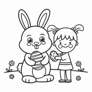 Dibujo de Amigos de Pascua para colorear