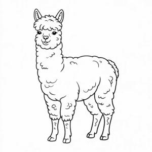 Dibujo de Animal Alpaca para colorear