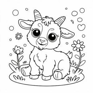 Dibujo de Beanie Boo Goat para colorear