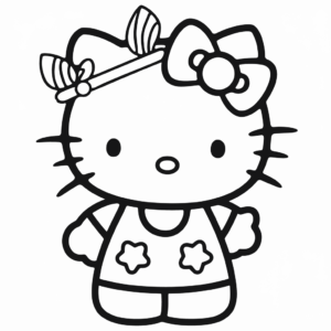 Hello Kitty para colorear e imprimir