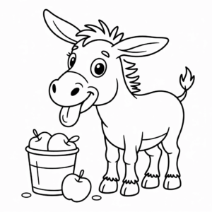Dibujo de Burro Divertido para colorear