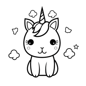 Dibujo de Conejo unicornio para colorear