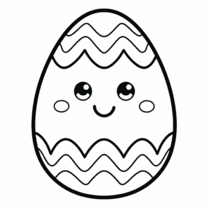 Dibujo de Huevo de Pascua para colorear