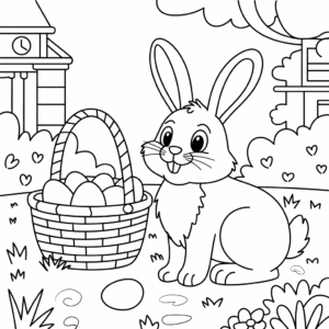 Dibujo de Pascua para adultos para colorear