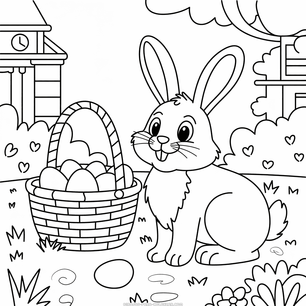 Dibujo de Pascua para adultos para colorear