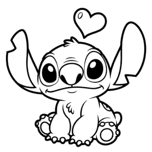 Dibujo de Adorable Stitch para Colorear