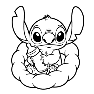Dibujo de Bebé Stitch para Colorear