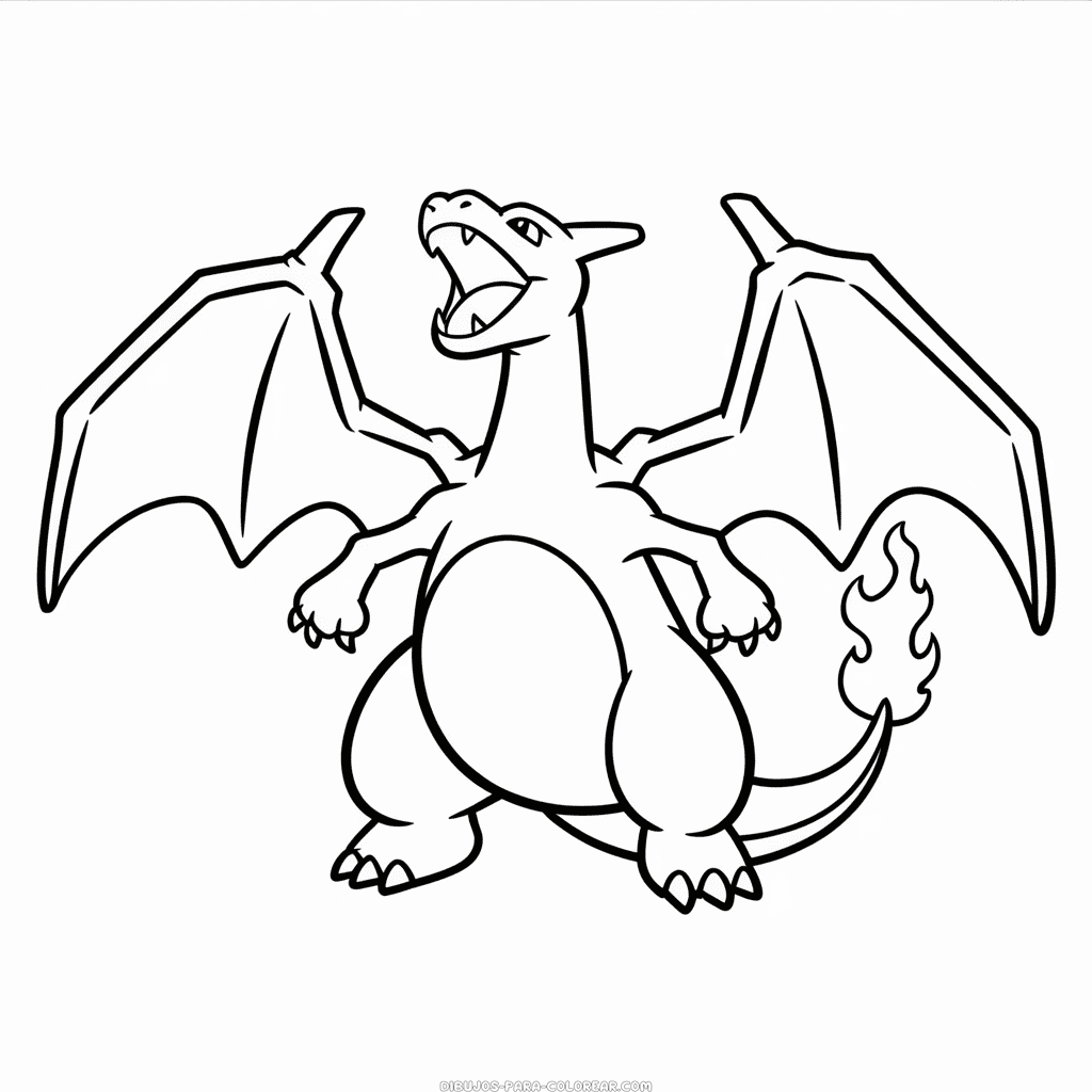 Dibujo de Charizard Gigantamax para Colorear