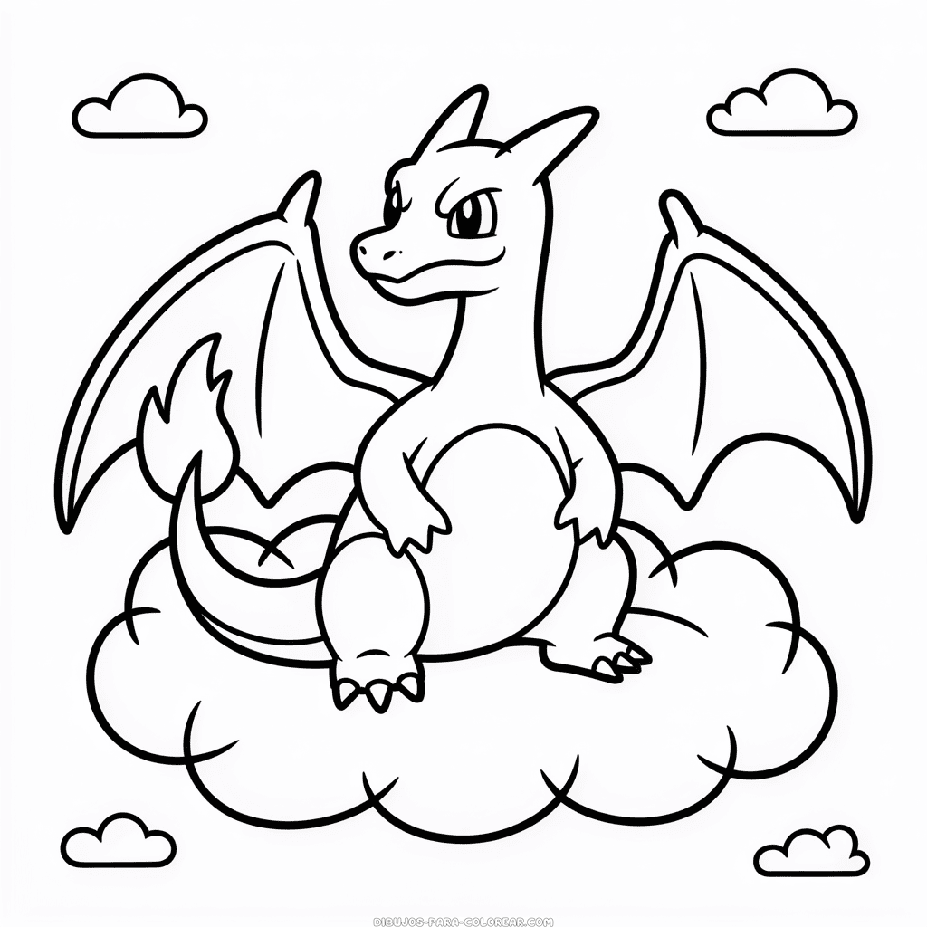 Dibujo de Charizard para Imprimir para Colorear