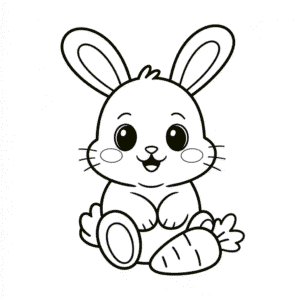 Dibujo de Conejo Bebé para Colorear
