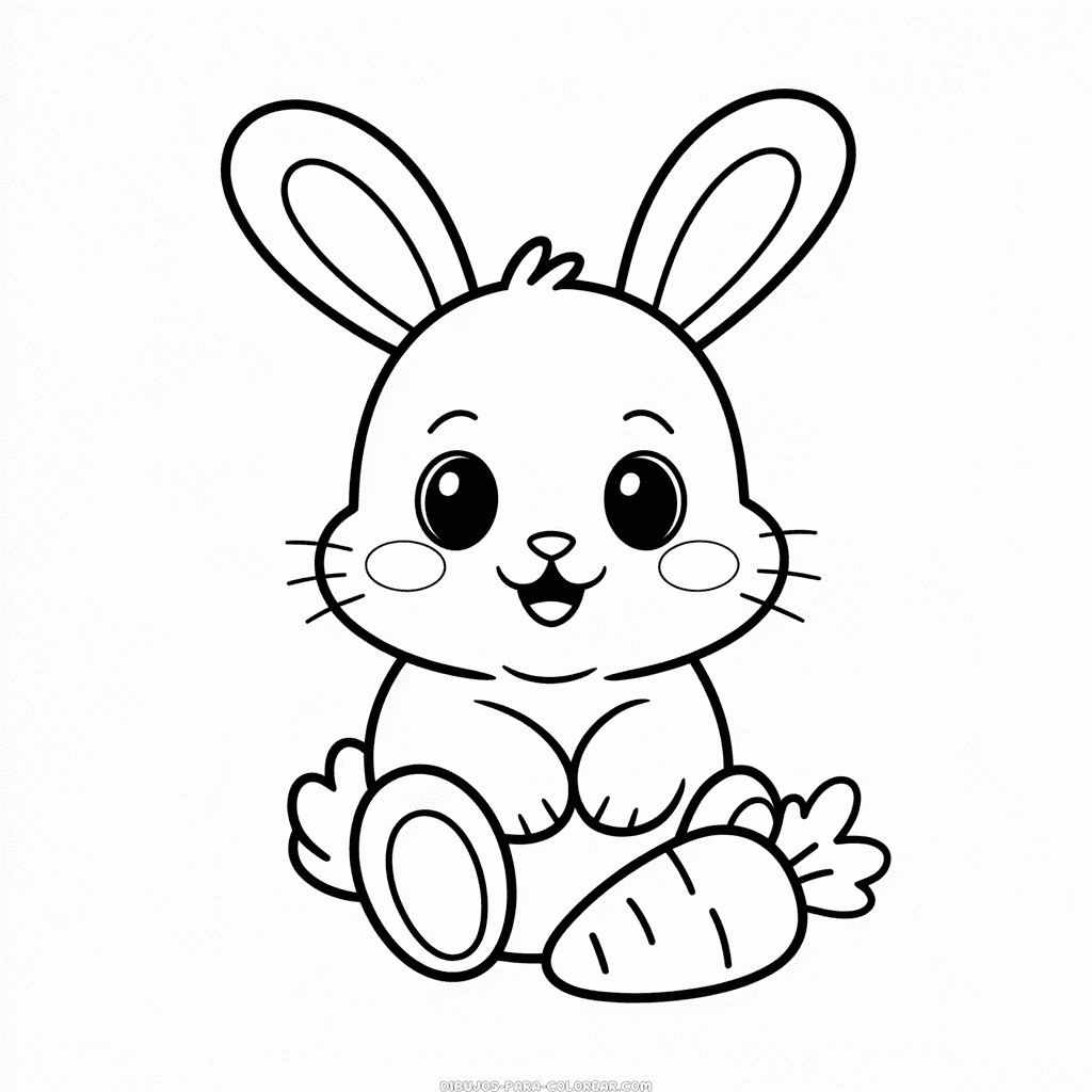 Dibujo de Conejo Bebé para Colorear