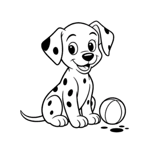 Dibujo de Disney 101 Dálmatas para Colorear