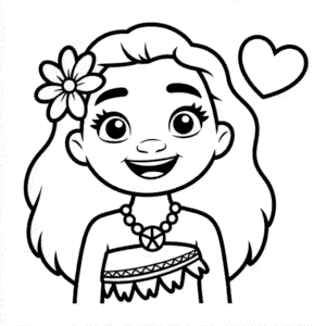 Dibujo de Linda Moana para Colorear