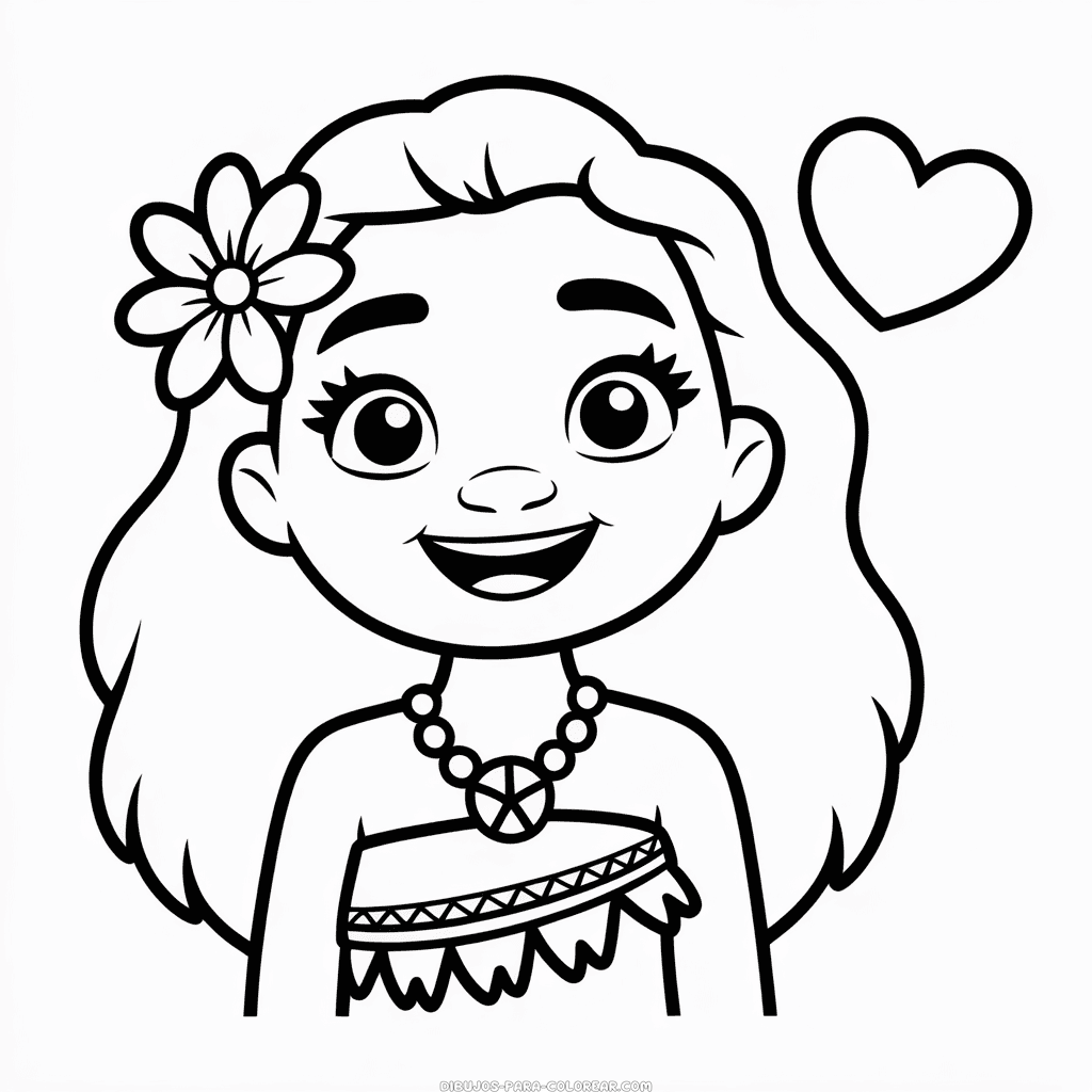 Dibujo de Linda Moana para Colorear