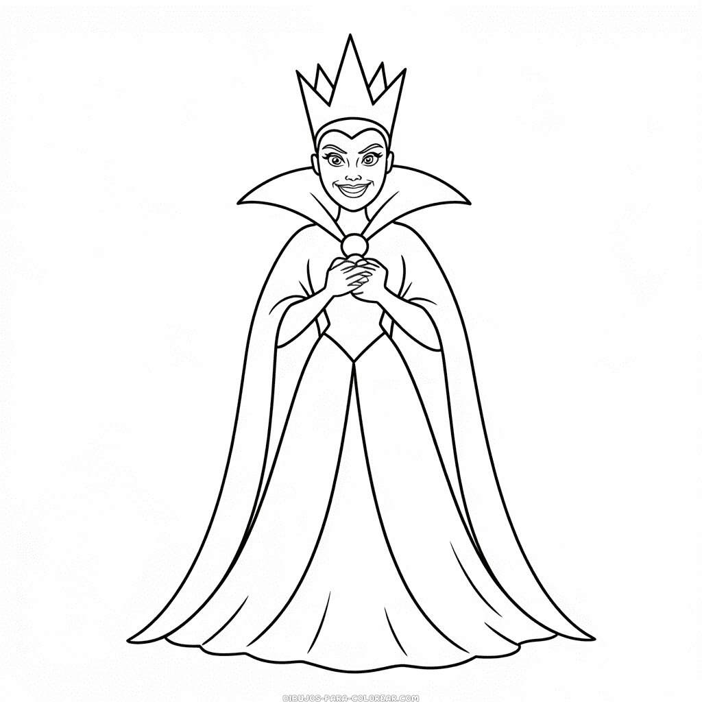 Dibujo de Malvada Reina de Disney para Colorear
