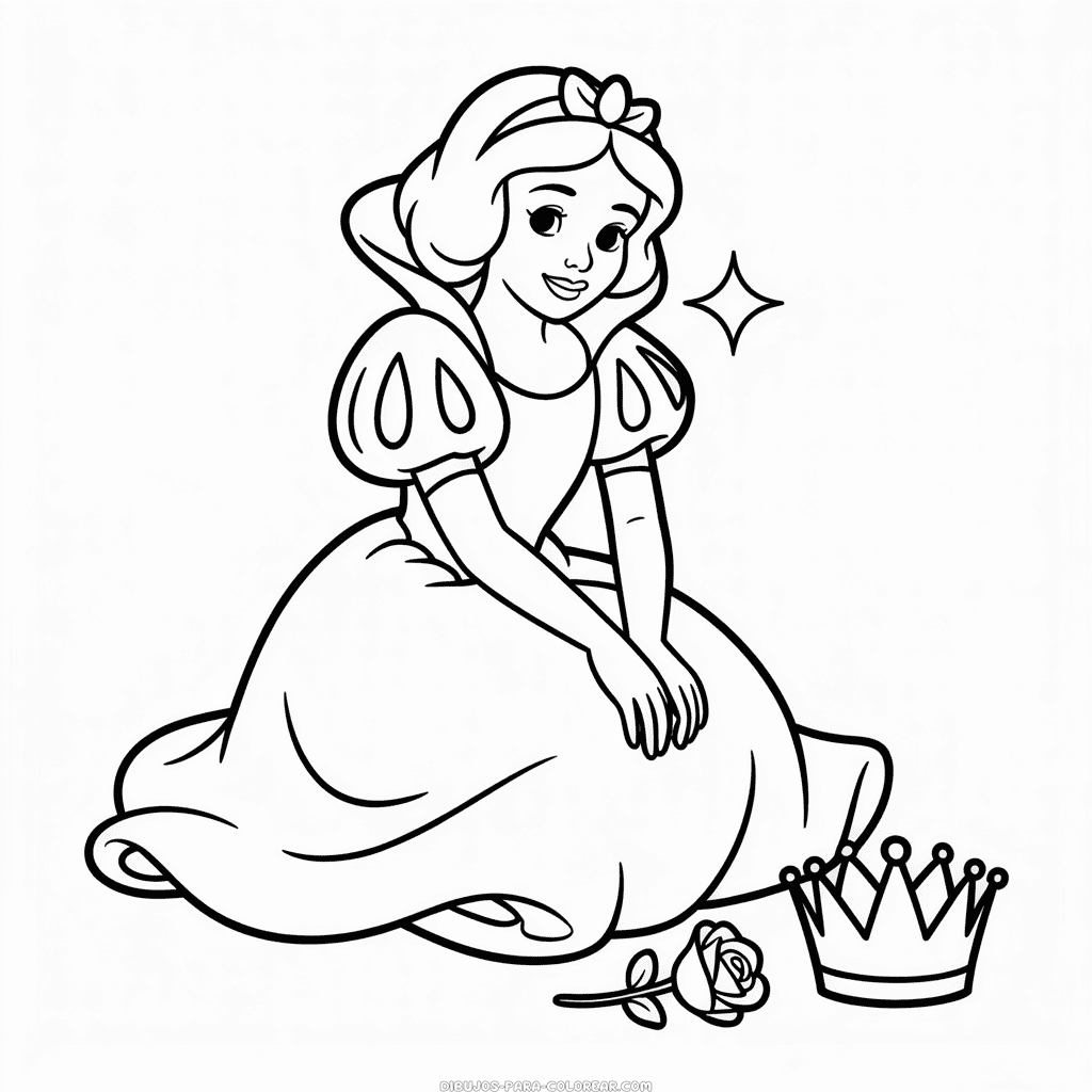 Dibujo de Princesa Blancanieves para Colorear