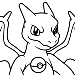 Dibujo de Retrato de Charizard para Colorear
