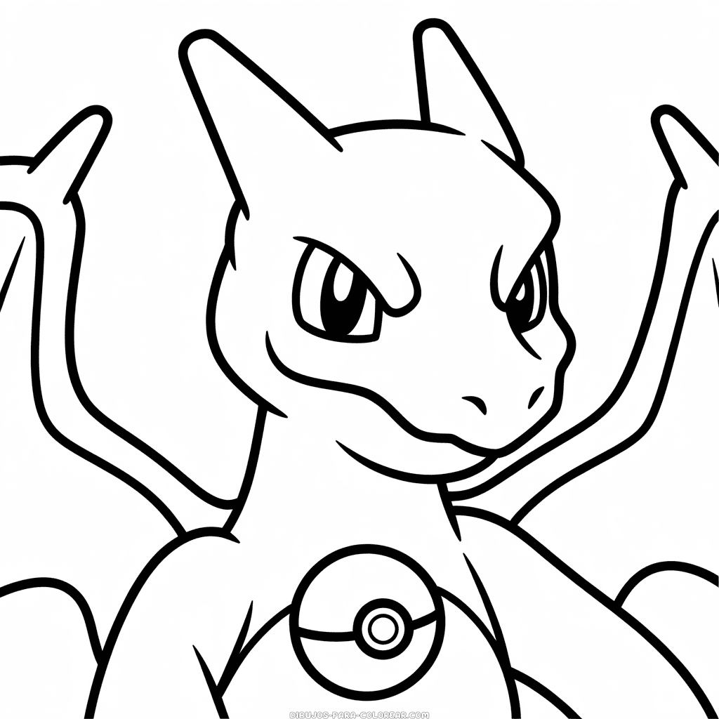 Dibujo de Retrato de Charizard para Colorear