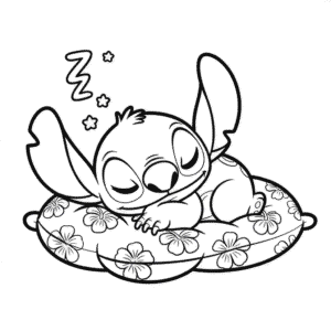 Dibujo de Stitch Durmiendo para Colorear