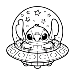 Dibujo de Stitch Extraterrestre para Colorear