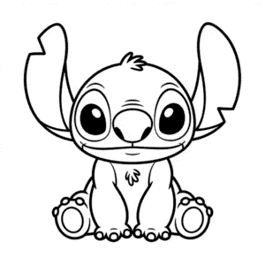 Dibujo de Stitch Fácil para Colorear