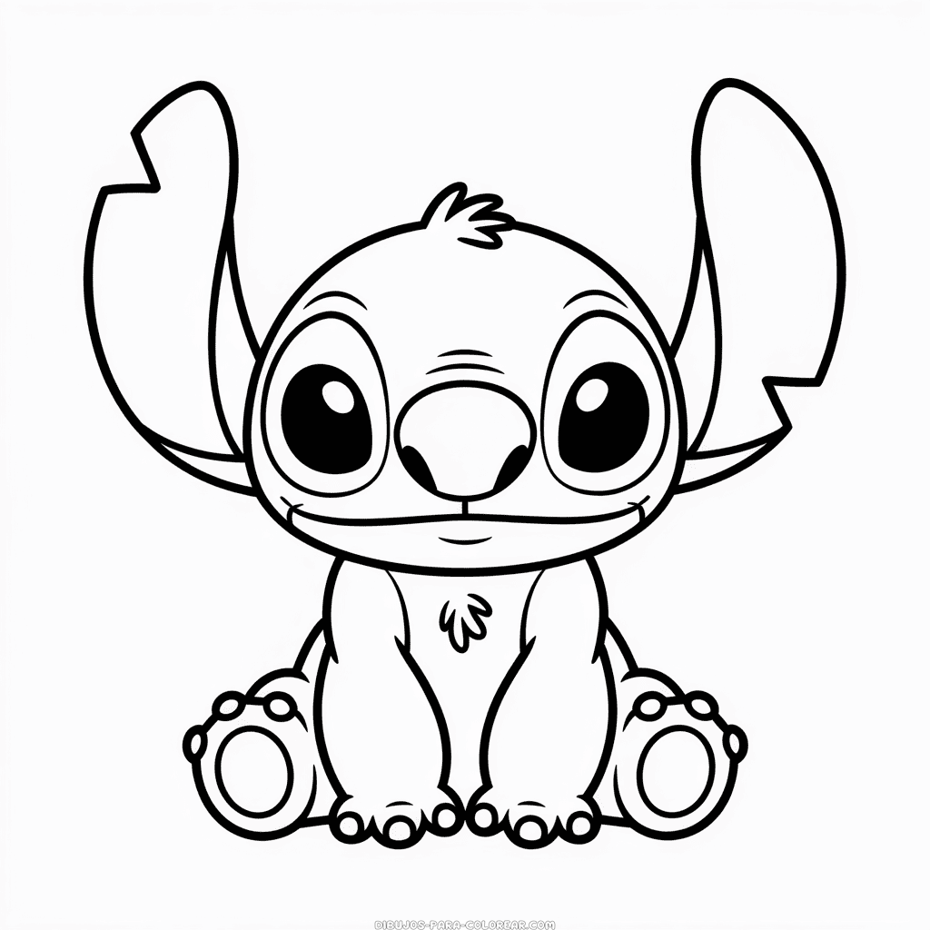 Dibujo de Stitch Fácil para Colorear