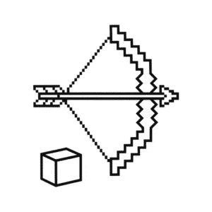 Dibujo de Arco y Flecha Minecraft para Colorear