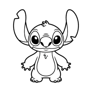 Dibujo de Contorno de Stitch para Colorear