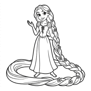 Dibujo de Disney Rapunzel para Colorear