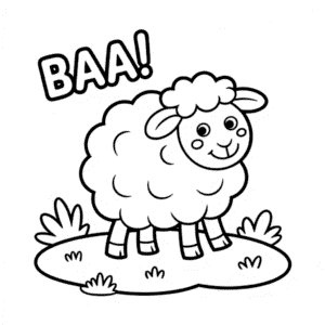Dibujo de Emoji de oveja para Colorear