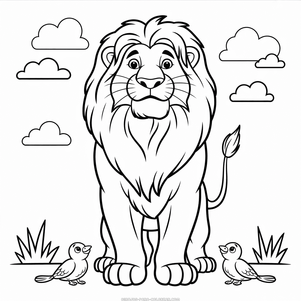Dibujo de Mufasa El Rey León para Colorear
