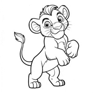 Dibujo de Simba El Rey León para Colorear