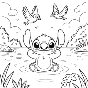 Dibujo de Stitch Gratis para Colorear
